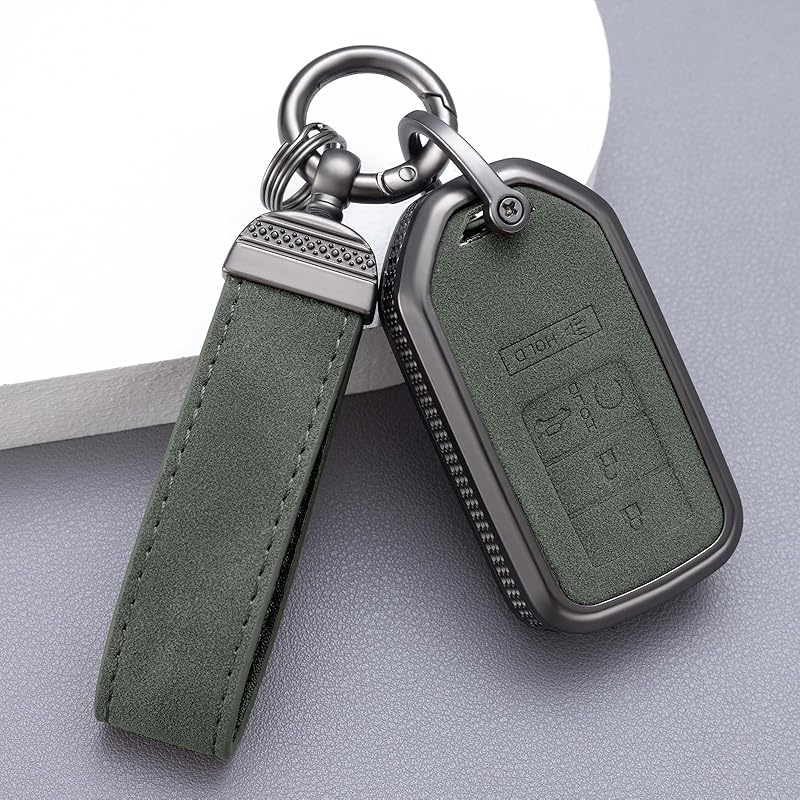 YO&YOYE Compatible With Honda Key Fob Cover With Keychain Leather Key Case Protector For Honda Accord Civic CRV Pilot Odyssey 11Th Gen Smart Key