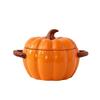 with Lid Halloween Pumpkin Bowl Ceramic Dessert Bowl Creative Pumpkin Casserole  Noodle