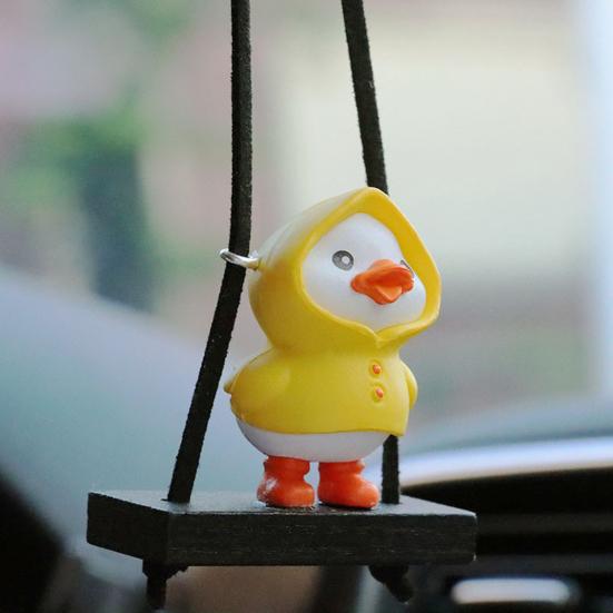Желтая утка автомобильный кулон из смолы экологически чистый веселый безопасный милый автомобильный кулон украшение интерьера