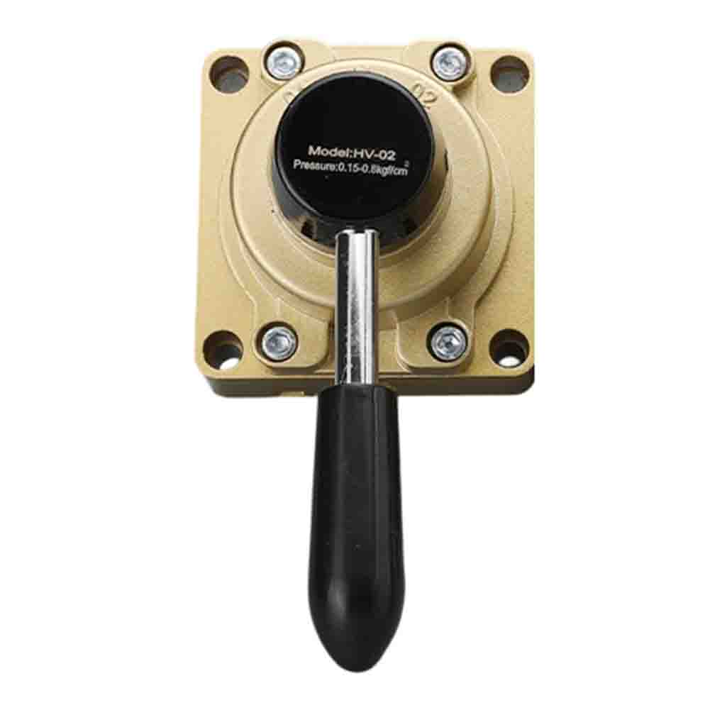 Manual Air Flow Control Valve with Rotating Lever Handle Suitable for Industrial Machines and Fluid Handling Systems