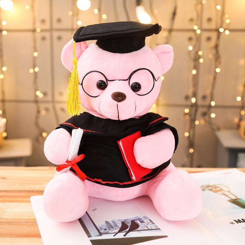 New Graduation Season Animal Plush Doll Wear Bachelor Coat Graduation Certificate Bear Capybara Plush Toy for Students Gift