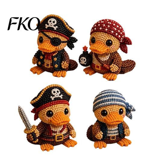 Hand-stringing Bead Kit 3D Beaded Platypus DIY Kit, Tiny Animal Crafting Set, Making Beginner Beading Set for Adults, Creative Decoration, Birthday