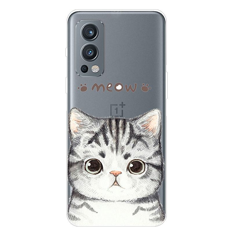 Чехол для OnePlus Nord 2 5G, ТПУ Силикон, Мягкий, Мультяшный, Прозрачный Чехол для Телефона One Plus Nord 2 5G, Nord2 5G, Прозрачный Coque