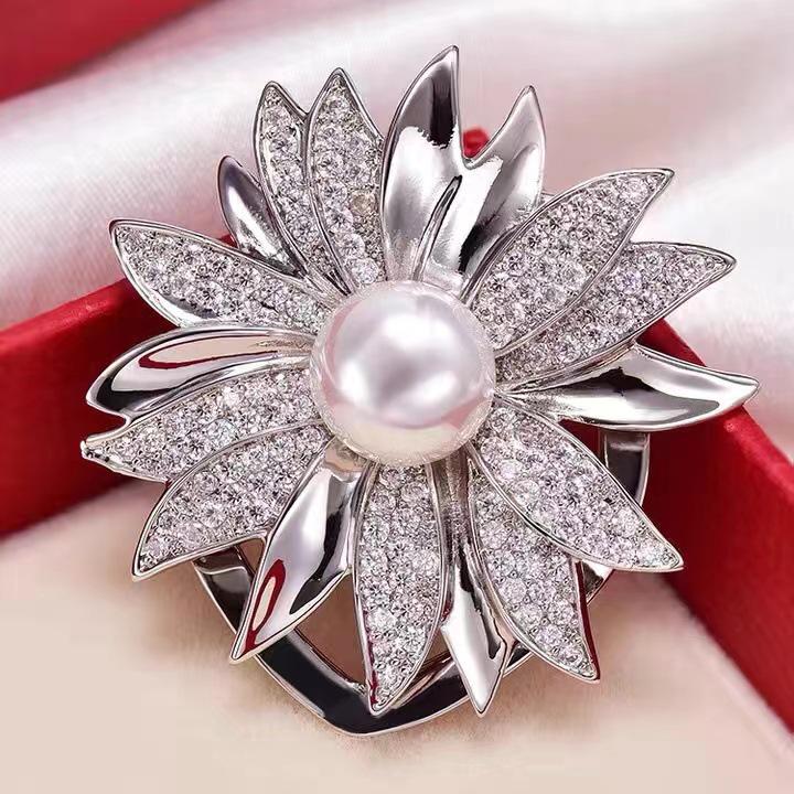 High-End Dual-Purpose Flower Brooch & Scarf Buckle Corsage Pin