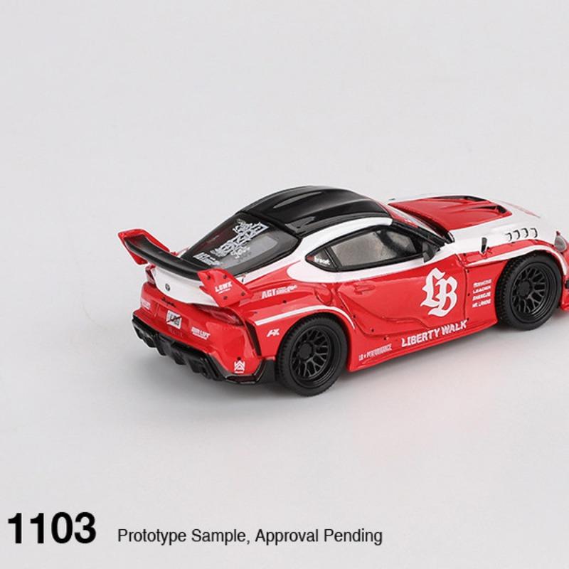 MINI GT 1:64 # 1103 Toyota GR Supra alloy die-casting car model as a desktop decoration gift for collectors