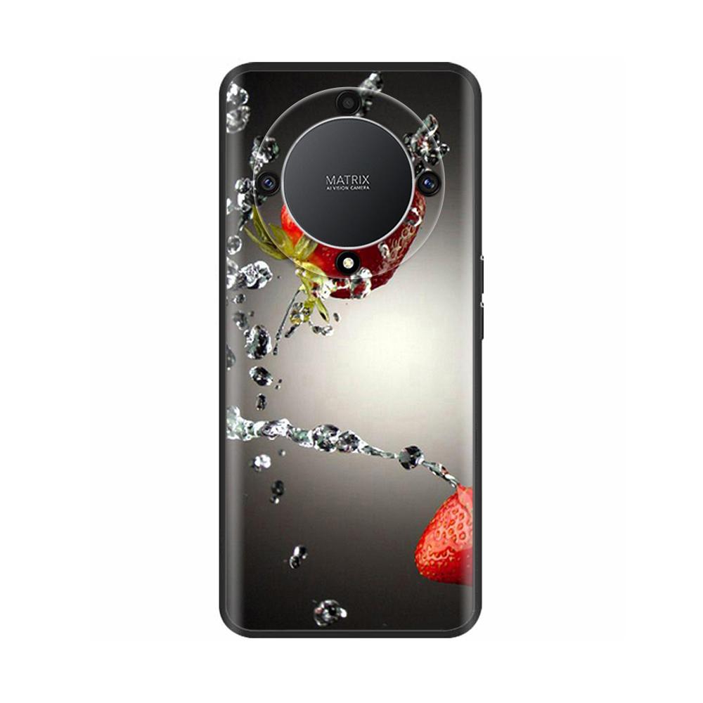 Чехол для Honor Magic 6 Lite Magic6 Lite Жидкий силикон Мягкий ТПУ Задний бампер Череп Мраморный принт Fundas Для Honor Magic 6 Lite 5G