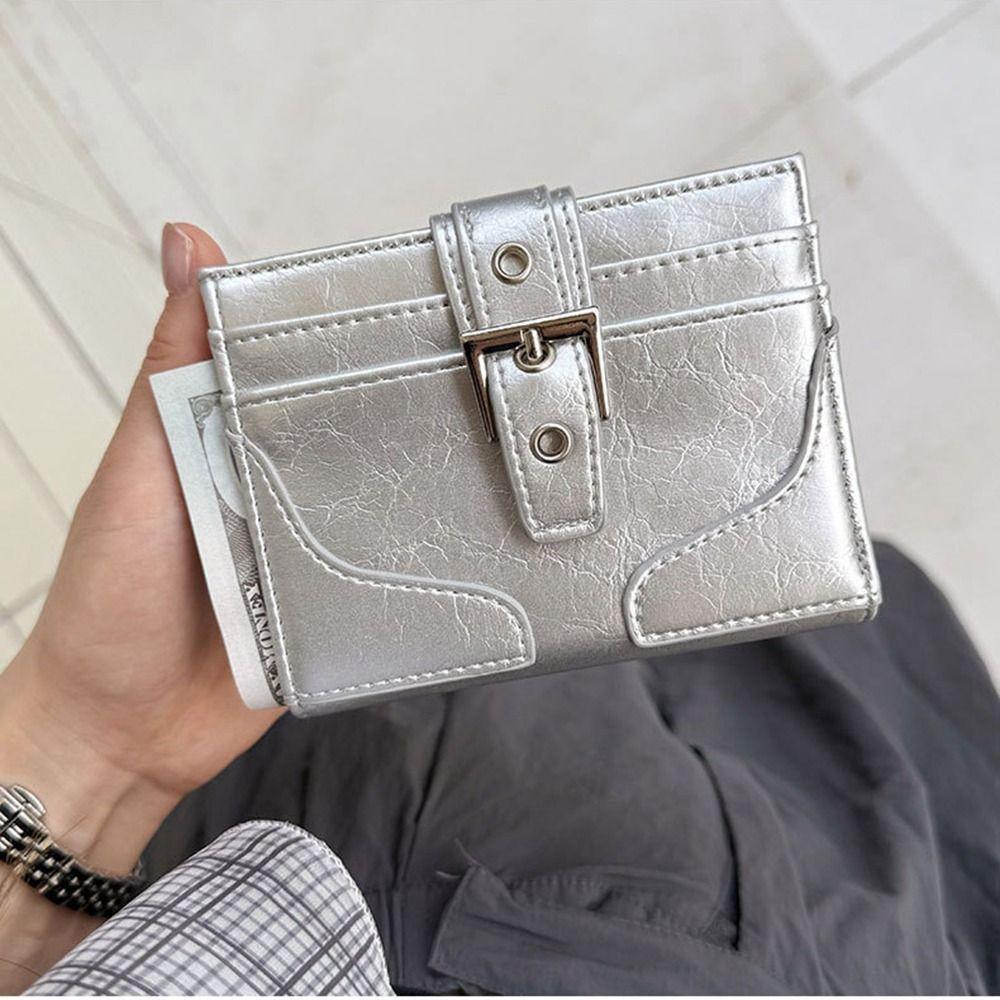 Purse Women Short Wallet Korean Style Coin Pouch Retro Card Bag Card Storage Bag