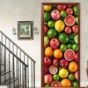 Fruit Lemon Door Stickers 3D Removable Vinilos Para Puertas Adhesive Wallpaper Art Murals for Doors Bibliotheque Modern Home Decor