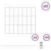 Garden Fence with Posts 12 pcs 35 x 30 cm Mesh Galvanized Steel