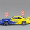New 1:32 GTR R34 Alloy Sports Car Model Die-cast Toy Racing Car Model Simulation Sound and Light Pull Back Children Boy Trend Collection Gift