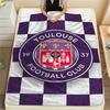 1PC Toulouse Print Flannel Blanket, High quality Comfortable for All Seasons, Home Decor, Warmth and Comfort, Perfect for Christmas Gifts
