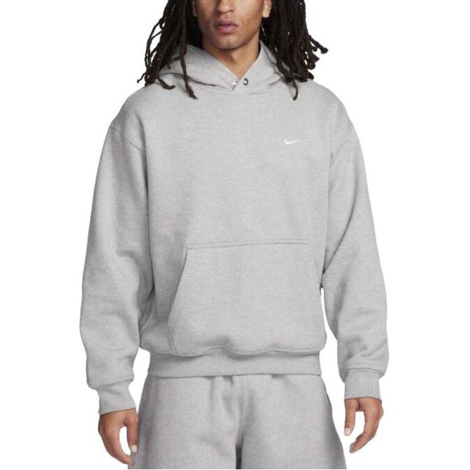 Nike Solid Color Hooded Pullover Long Sleeve Sweatshirt Men Tops Grey FN3348-063