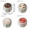 New Chinese Style Sofa Stool Cover Round Toy Storage Bag Washable Seat Cushion Cover  Home Use