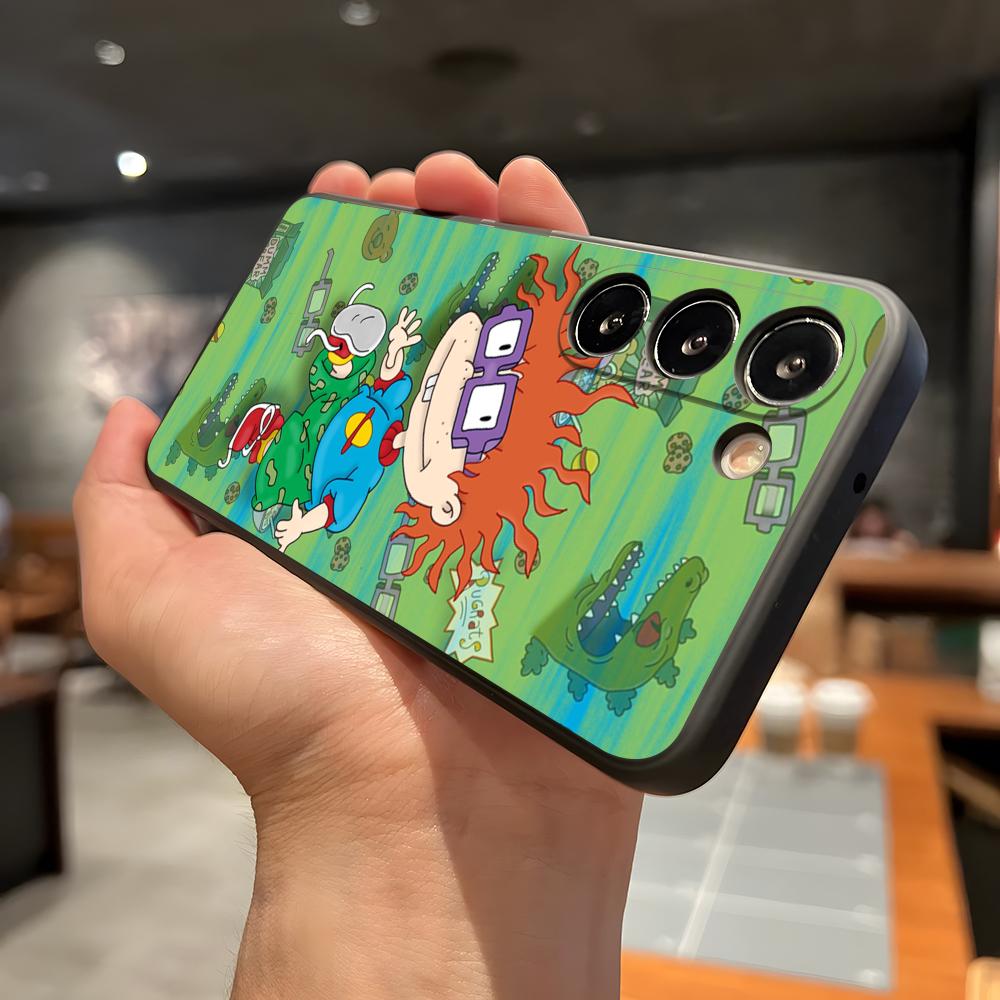 Movie R-Rugrats Cartoon R-ReptarS Phone Case For Samsung A56 A36 A26 A16 A15 A25 A35 A55 A14 A34 A24 A54 Black Soft Shell