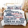 Motorcycle Duvet Cover Set Dirt Bike Extreme Sports Theme for Boy Girl Motocross Racer Polyester Bedding Set King Queen Size
