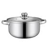 Stainless Steel Thickened Double-Ear Soup Pot (22/24/26cm) with Double Bottom and Gift Box