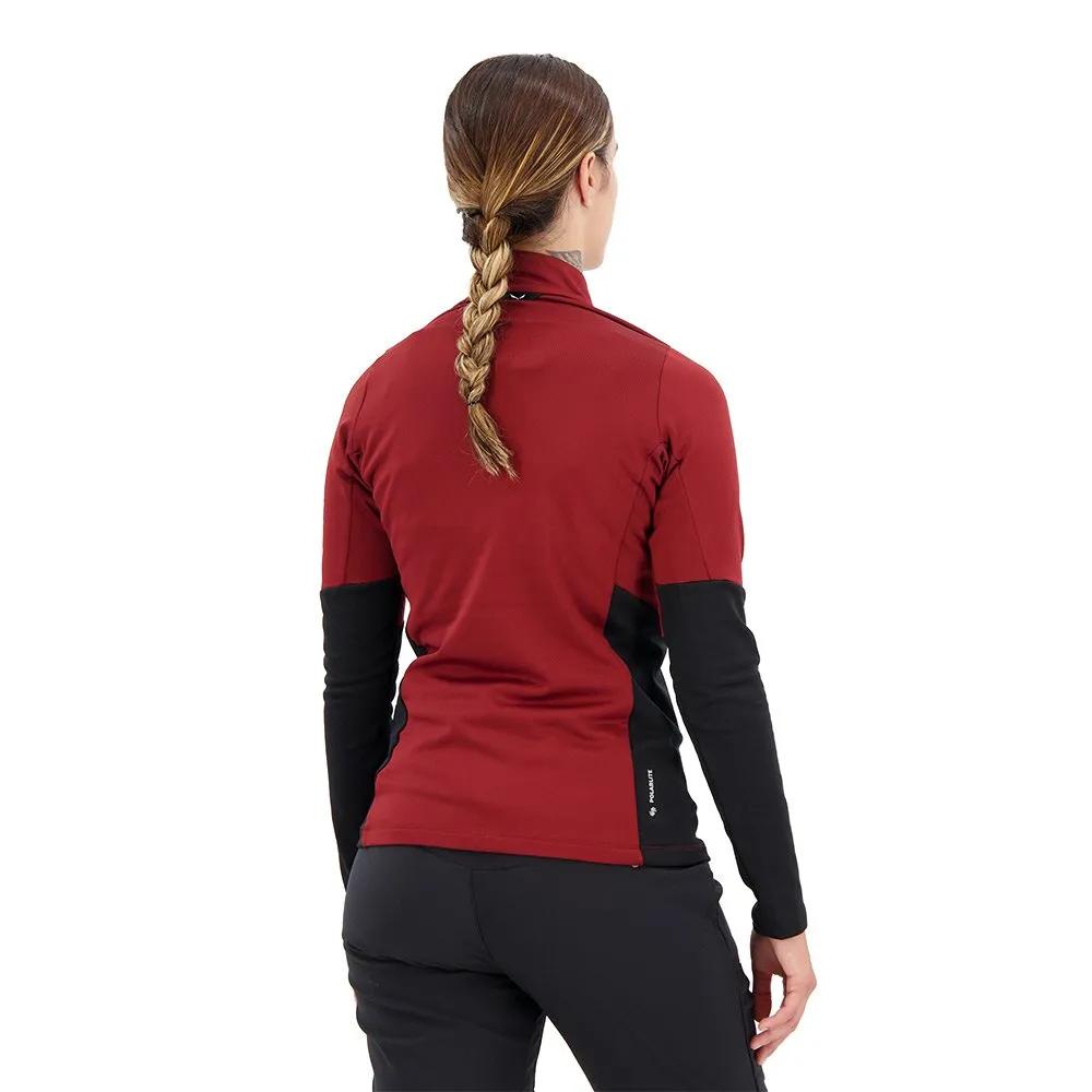 Salewa Флисовая кофта с полумолнией Puez Pullover