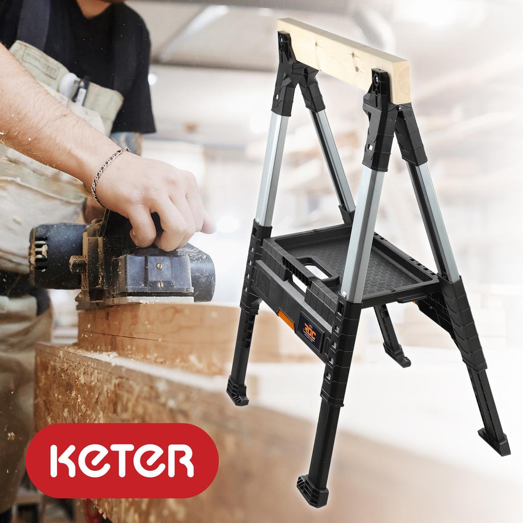 KETER Wood Cutting Workshop Stand Trestle