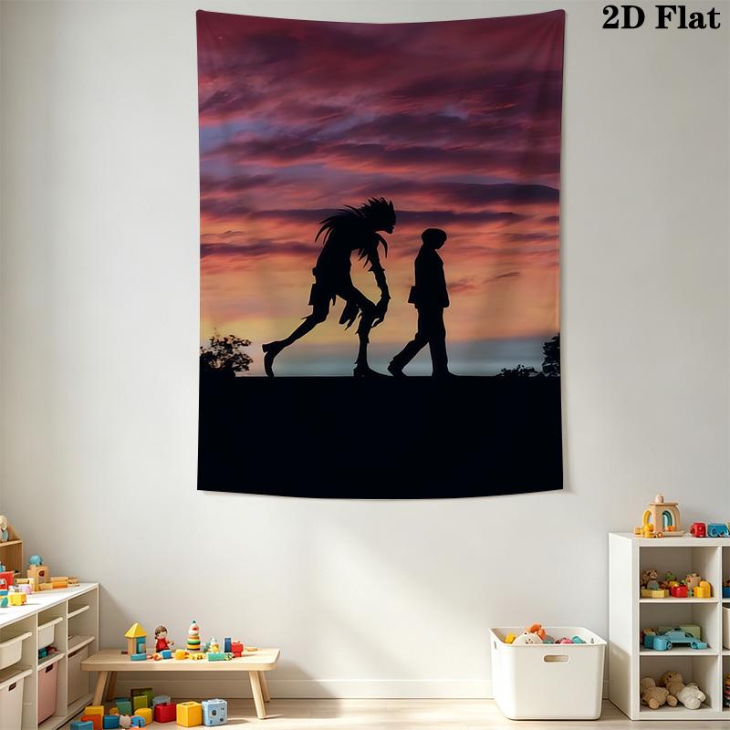 Death Note Iron Heart Wing Tapestry Background Cloth Fashion Print Christmas Gift Soft Wall Decoration
