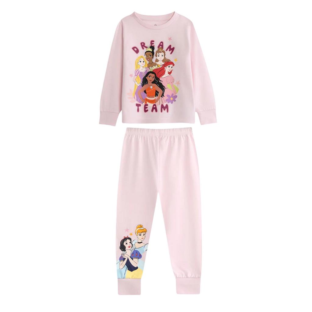 Disney Princess Girls Long-Sleeved Long Pyjama Set (Pack of 2)