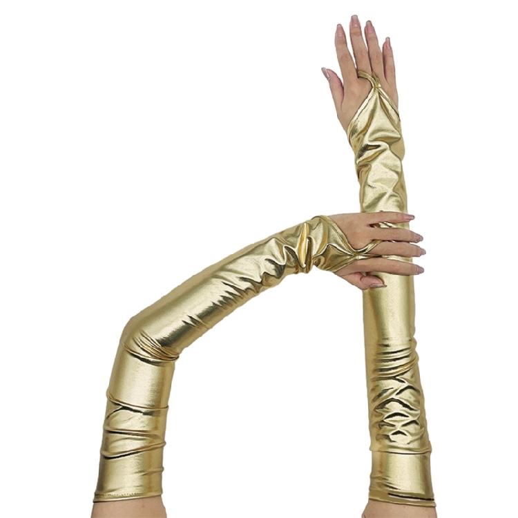 Перчатки из ПУ кожи для официальных мероприятий, перчатки для вечеринок, элегантные перчатки для ночного клуба, перчатки для выступлений взрослых, длинные перчатки без пальцев