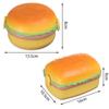 Cute Hamburger Fork Food Container Lunch Box Double Tier Bento Lunchbox