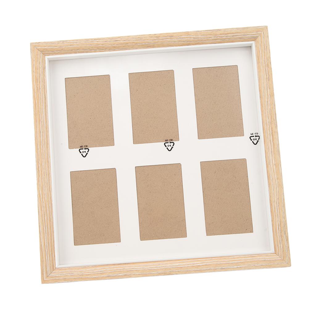 Wooden Picture Frame Can Hold 6pcs 3inch Photos Wooden Mini Picture Frame for Polaroid Photo