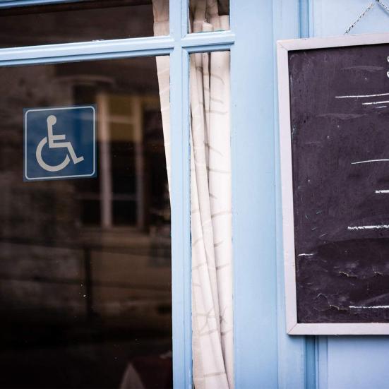 4 Sheets Disability Stickers Waterproof Scratch Resistant Clear Content UV Resistant Disabled Wheelchair Sign Stickers