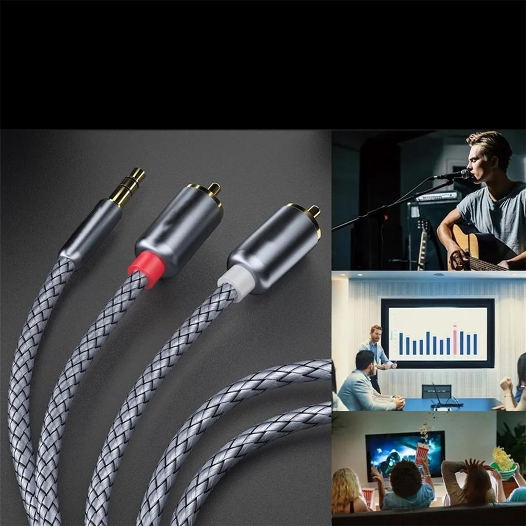 3,5 мм разъем на 2 штекера интерфейсный адаптер кабель для RCA аудио компьютер телефон конвертер кабель 2 метра