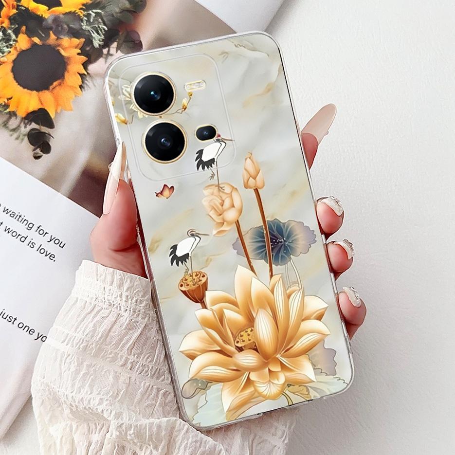 Чехол для Vivo V25 5G Чехол Vivo V25e V2201 Милый Кот Король Лев Расписной Чехол Мягкий Силиконовый Чехол для Телефона Для Vivo V25e V 25 VivoV25 Fundas
