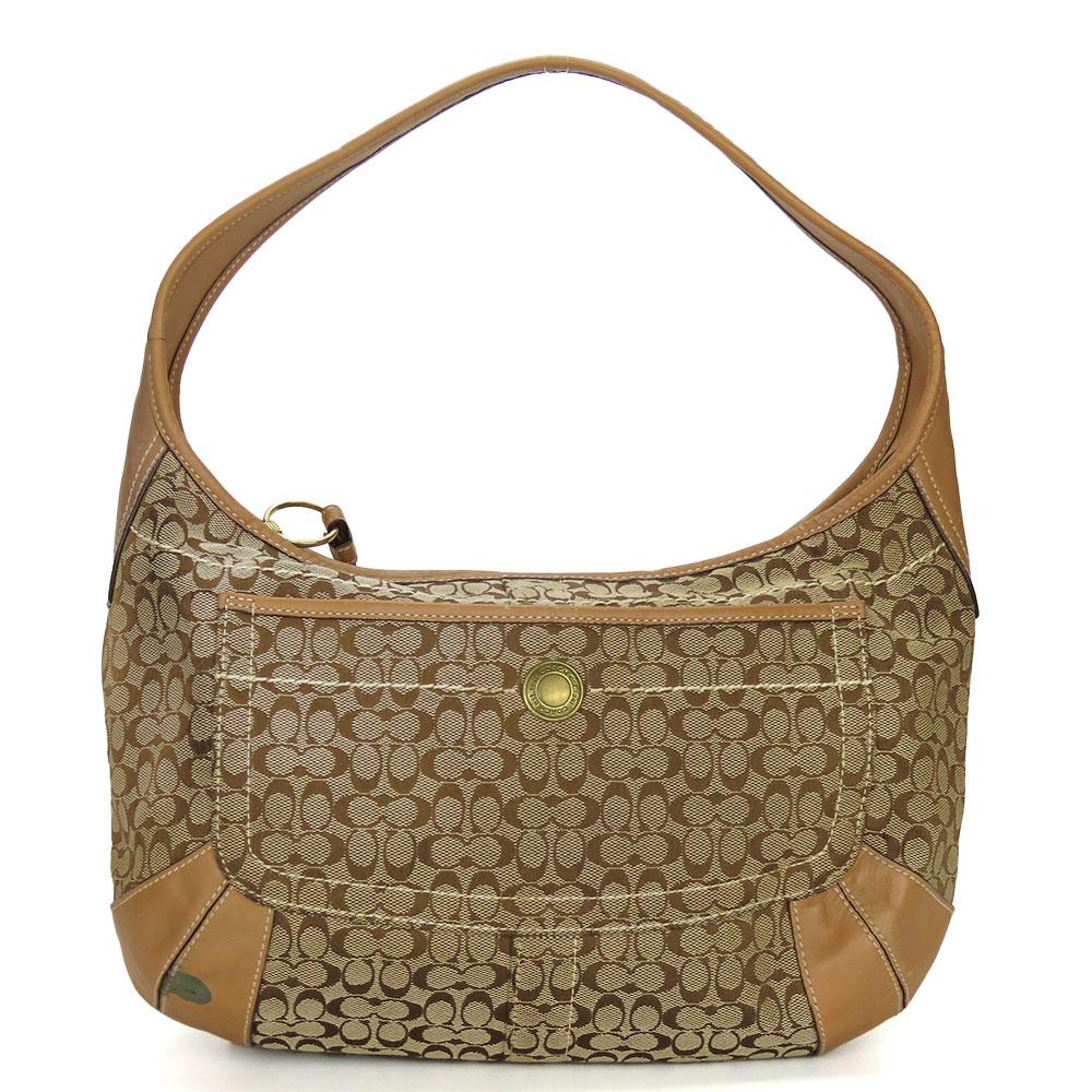 Used COACH Shoulder Bag 11294 Mini Signature Canvas/leather Beige Beige Casual