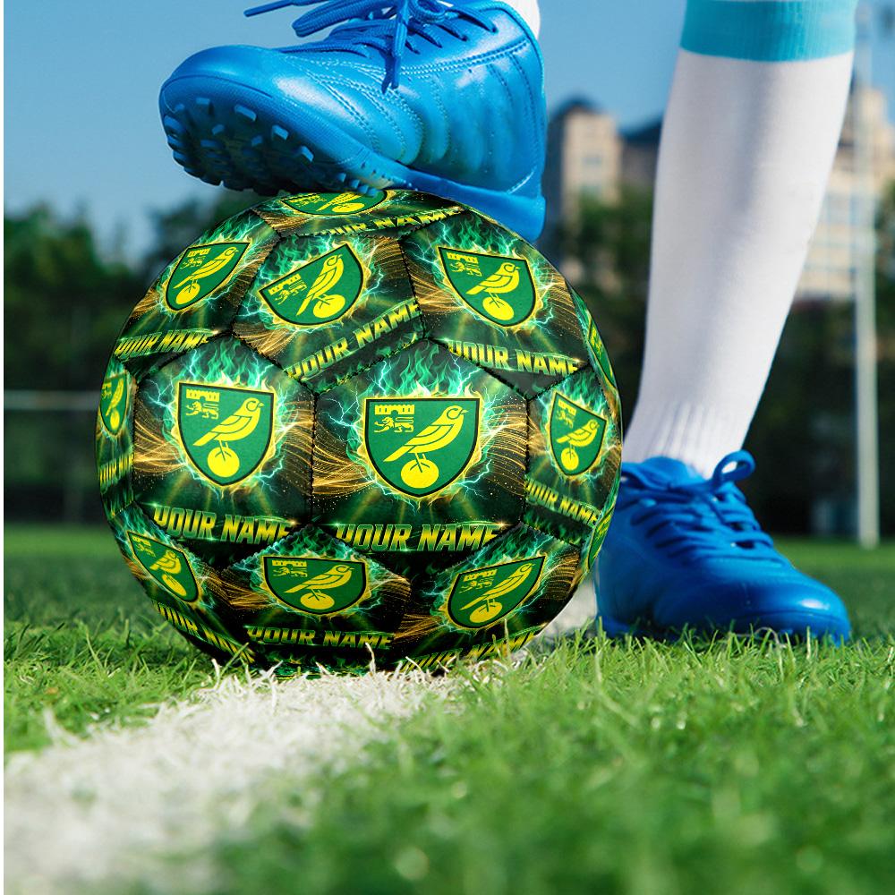 Norwich City Fashion Size 5 Football Wearproof Non‑Slip Soccer Ball For Sports Training Entertainment Use