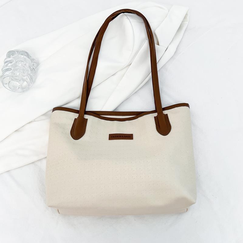 Сумка для студенток колледжа, вместительная, женская, 2024, новая, повседневная, сумка через плечо, нишевый дизайн, классная сумка-тоут для поездок на работу