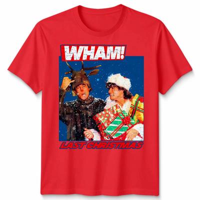 Рождественская футболка Wham 'Last Christmas' Смешная Уродливая Унисекс Смешная Праздничная Футболка #MC24