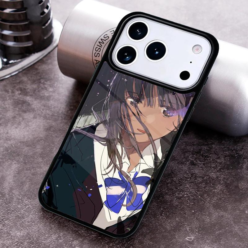 Грустный японский аниме чехол для телефона iPhone 17,16e,15,14,13,12,11,Mini,Pro,MAX мягкий силиконовый чехол