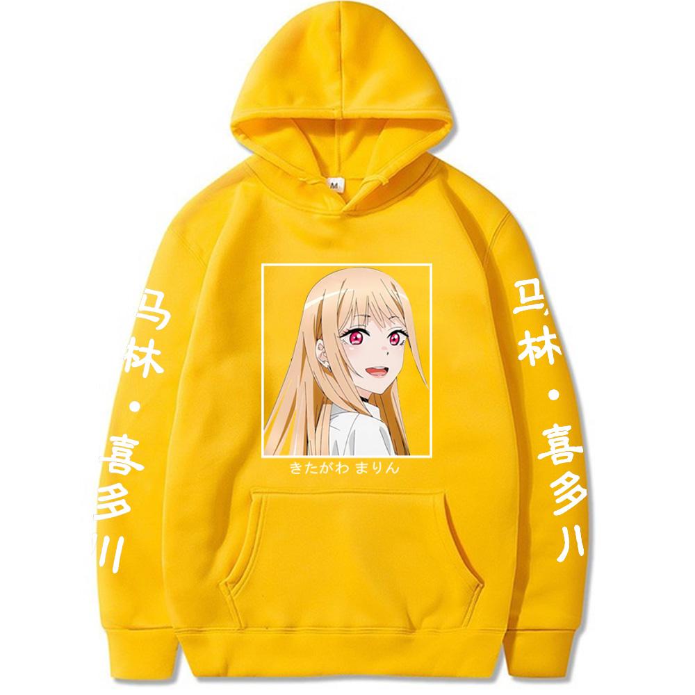 Women Autumn Winter Sportswear Marin Kitagawa Anime Hoodie Ultra Long Sleeved Street Sports Fleece Jogging Sweatshirt