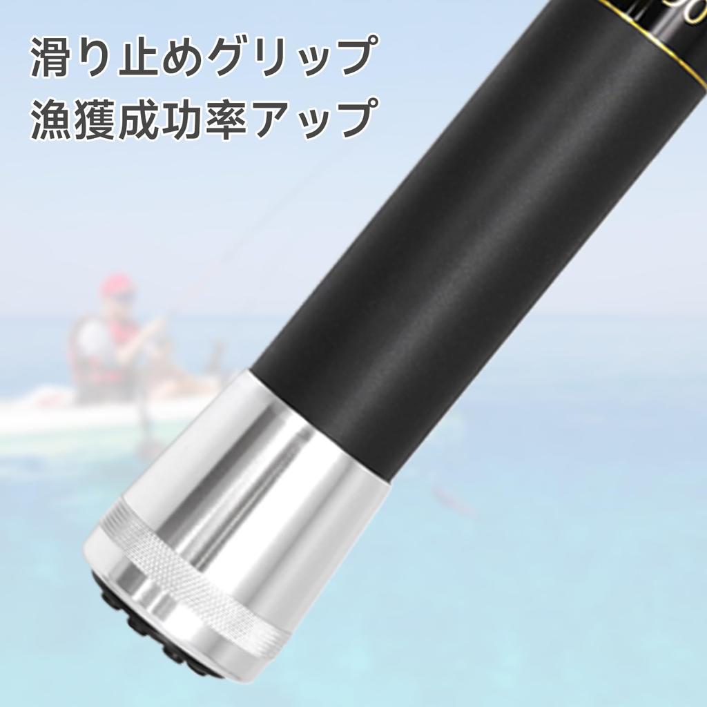 KOMCLUB Landing Small Extension Landing Pole for Fishing Extendable Compact and with Belt for Easy Suitable for Freshwater and Saltwater Use Pole,