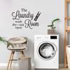 Waterproof Laundry Room PVC Wall Decor Wash Dry Fold and Repeat Art Quotes Words  Laundry