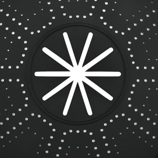 Крышка-непроливайка Силиконовая Высокотемпературная Многоразовая Кухонная Крышка с Защищающими от Ожогов Поручнями Конструкция с Паровым Отверстием Складная Пароварка