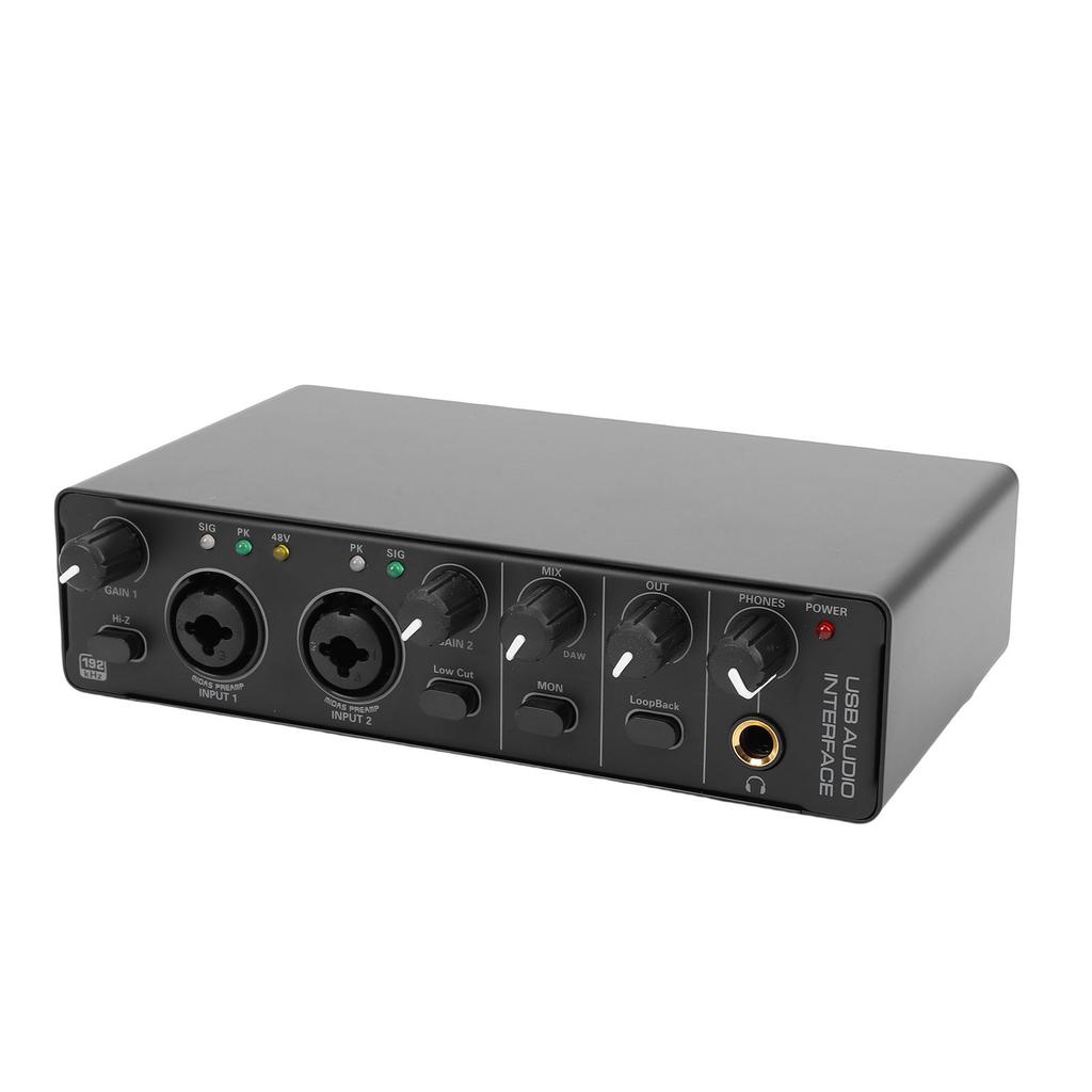 Type C Sound Interface 24 Bit 192 KHz XLR Input 48V Phantasm Power for Recording Streaming Podcasting