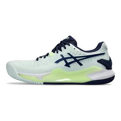 Кроссовки женские Gel Resolution 9 Clay Pale Mint Blue Expanse белые 1042A224-301