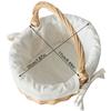 Willow Woven Braided Natural Basket Fine Craftsmanship Burr-free Basket for Hiking Camping Fruit Vegetable