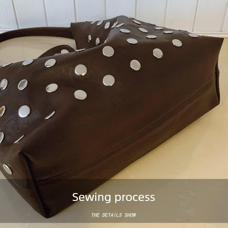 Женская металлическая сумка на плечо с принтом в горошек, сумка-тоут