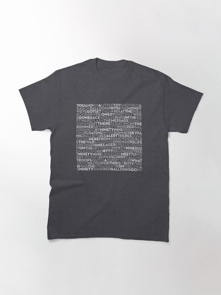 Nena 99 Red Balloons - Nena (lyrics) v.4 Classic T-Shirt