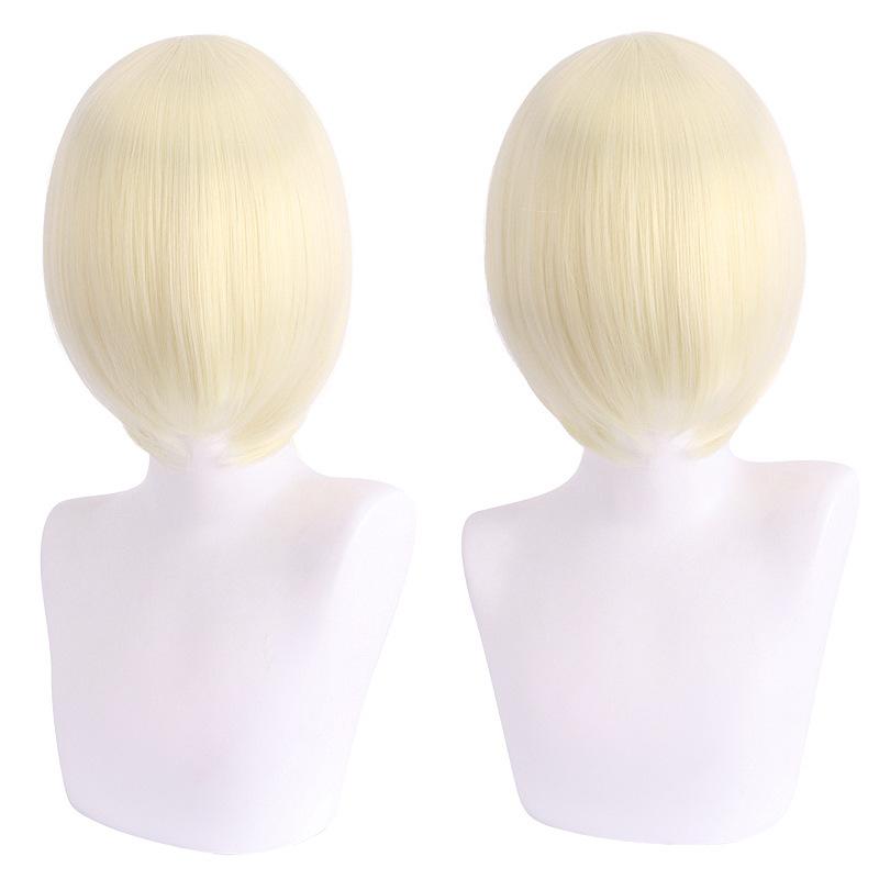 Cosplay Wig, Face-Controlling, Short Hair, Thickened Version, Face-Controlling Style, Colorful Synthetic Fiber Wig