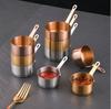 Handle Stainless Steel Sushi Hot Pot Dipping Bowl Vinegar ContainerSauce Cup Mini Sauce Pan Small Bowls for Dipping Sauce