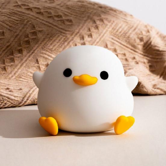 Ночник «Утка» с регулируемой яркостью, мягкое освещение, без мерцания, перезаряжаемый, очаровательный внешний вид, светодиодный прикроватный светильник с изображением утки из мультфильма