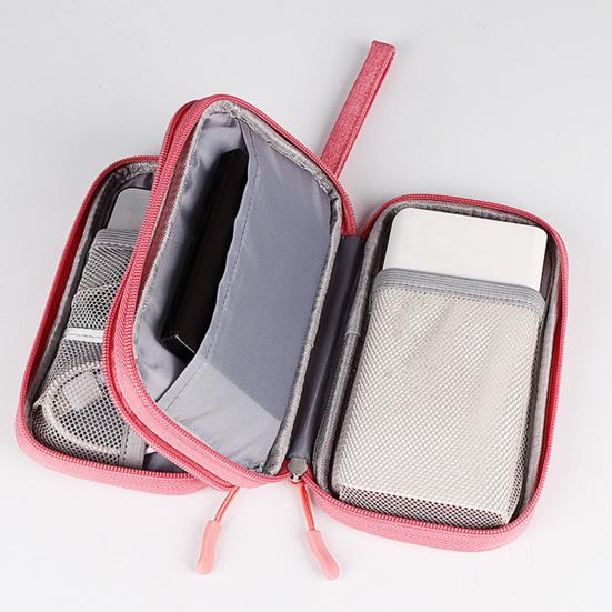 Сумка для хранения внешнего аккумулятора, многоцелевой чехол для переноски, застежка-молния, большая вместимость, сетчатый слой, органайзер для хранения кабеля и шнура