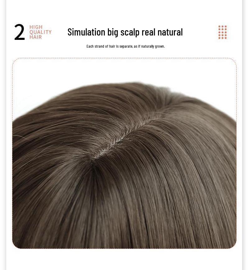 Short Curly Wig with Air Bangs - Lolita Style, Natural & Fashionable, Full Head Coverage