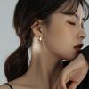 Silver Korean geometric hoop Earrings Simple Temperament Exquisite Hot Semale Sexy Jewelry Gift KTJ